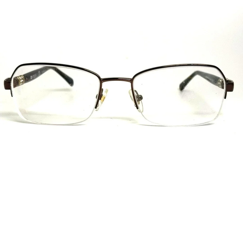 Vogue VO 3971-B 934 Dark Brown Tortoise Crystal Semi-Rimless Eyeglass Frames 51